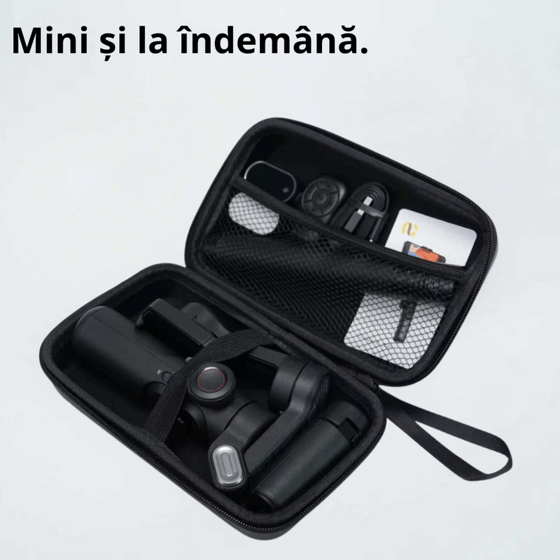 TV, Audio-Video si Foto - Aparate foto si accesorii - Accesorii foto si video - Stabilizatoare de imagine - Husa Rigida pentru Stabilizator Gimbal de Telefon, Carcasa de Transport cu Buzunar, Protectie la Socuri, Negru Grant - Infinity.ro