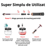 Ingrijire personala si Cosmetice - Machiaj - Aplicatoare si pensule machiaj - Aparat pentru Curatarea Pensulelor de Machiaj, Curatare si Uscare Ultrasonica,Pentru Toate Dimensiunile de Pensule,Negru - Infinity.ro