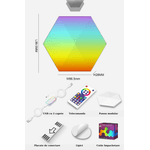 Casa si Gradina - Corpuri si surse de iluminat - Benzi LED - Kit Panouri LED RGBIC Smart, 10 Bucati, WiFi & Bluetooth, Music Sync, Compatibil Alexa, Google, Tuya, iOS, Android - Infinity.ro