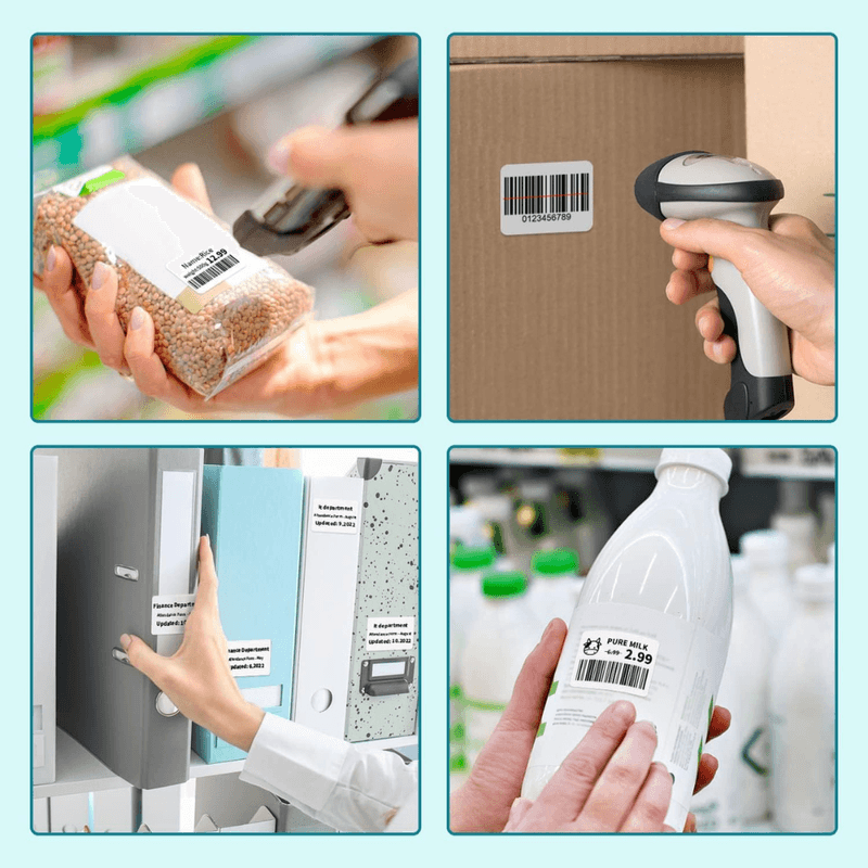 PC, gaming si accesorii - Imprimante, scanere & consumabile - Imprimante - Imprimante termice - Imprimanta Etichete Termica Portabila, Compatibila iOS/Android/Windows, Aplicatie Telefon, Rola 40x30 Inclusa, Negru - Infinity.ro