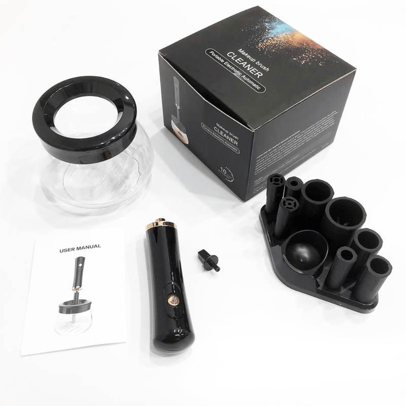 Ingrijire personala si Cosmetice - Machiaj - Aplicatoare si pensule machiaj - Aparat pentru Curatarea Pensulelor de Machiaj, Curatare si Uscare Ultrasonica,Pentru Toate Dimensiunile de Pensule,Negru - Infinity.ro