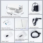 PC, gaming si accesorii - Imprimante, scanere & consumabile - Imprimante - Imprimante termice - Imprimanta termica VITTALIST pentru etichete si AWB-uri, Portabila, Compatibila cu iOS / Android / Windows / MacOS, Alb - Infinity.ro