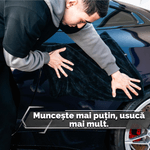 Auto si Moto - Intretinere auto - Produse curatare auto - Set 2 Prosop Uscare Auto Microfibra Premium VITTALIST, Ultra Absorbant, 1200GSM, 90x60 cm, Fara Urme, Ideal Detailing - Infinity.ro