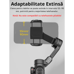 TV, Audio-Video si Foto - Aparate foto si accesorii - Accesorii foto si video - Stabilizatoare de imagine - Stabilizator Gimbal 3 Axe pentru Telefon, Bluetooth, Control Gesturi AI, Urmarire Faciala, Compatibil iOS & Android - Infinity.ro