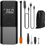 Auto si Moto - Reparatii si depanare - Compresoare auto - Compresor Auto Portabil, Pompa Smart Electrica, Power Bank, pentru Anvelope Auto, Moto, Biciclete, Mingi, Saltele, Negru - Infinity.ro