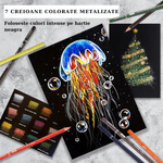 Carti si Birotica - Birotica - Instrumente de scris - Creioane - Set Profesional 72 Creioane Colorate, Desen, Schite, Arta, In Cutie Metalica Rezistenta, Pentru Artisti, Copii, Scoala - Infinity.ro