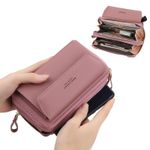 Fashion, accesorii si bijuterii - Femei - Accesorii femei - Portofele femei - Portofel Dama Elegant, Compartimentare Inteligenta, Design Modern – Burgundia - Infinity.ro