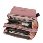 Fashion, accesorii si bijuterii - Femei - Accesorii femei - Portofele femei - Portofel Dama Elegant, Compartimentare Inteligenta, Design Modern – Burgundia - Infinity.ro