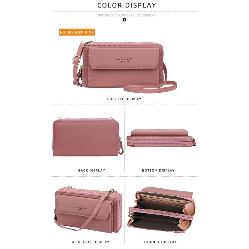 Fashion, accesorii si bijuterii - Femei - Accesorii femei - Portofele femei - Portofel Dama Elegant, Compartimentare Inteligenta, Design Modern – Burgundia - Infinity.ro