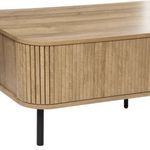 Casa si Gradina - Mobilier - Mese si birouri - Masute de cafea - Masuta de cafea Atmosphera Colva cu 2 usi glisante, MDF si otel, 120x60x41 cm, bej - Infinity.ro