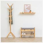 Casa si Gradina - Mobilier - Dulapuri si sifoniere - Dulapuri pantofi - Banca suport pantofi 5Five cu 2 sertare, bambus, 74x34x55 cm, bej - Infinity.ro