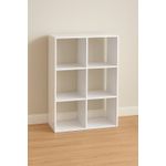 Casa si Gradina - Mobilier - Biblioteci si rafturi - Biblioteci - Biblioteca 5Five Mix n'Modul, 6 compartimente, PAL, 68x32x101 cm, alb - Infinity.ro