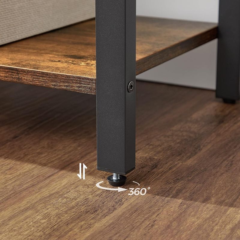 Casa si Gradina - Mobilier - Biblioteci si rafturi - Biblioteci - Biblioteca cu 4 etaje din lemn, cadru otel, stil industrial, 66x30x120cm, maro rustic - Infinity.ro