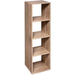 Casa si Gradina - Mobilier - Biblioteci si rafturi - Biblioteci - Biblioteca 5Five Mix n'Modul cu 4 compartimente, 35x32x134 cm, bej - Infinity.ro