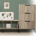 Casa si Gradina - Mobilier - Comode si corpuri - Comode - Comoda 5Five Mix n Modul, 6 compartimente, finisaj stejar, 67x32x101 cm, bej - Infinity.ro