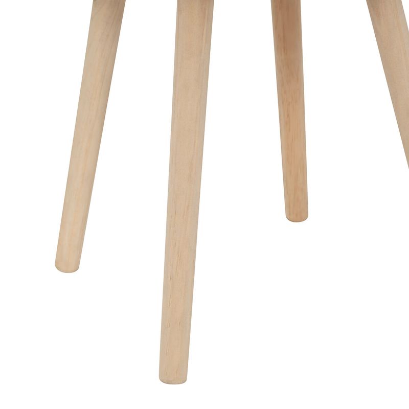 Casa si Gradina - Mobilier - Comode si corpuri - Noptiere - Noptiera rotunda Atmosphera Nysos cu 2 usi glisante si raft interior, 40x54 cm, crem natur - Infinity.ro