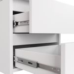 Casa si Gradina - Mobilier - Comode si corpuri - Comode - Comoda cu 5 sertare, PAL laminat, 40x35x92 cm, alb mat - Infinity.ro