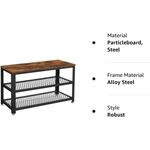 Casa si Gradina - Mobilier - Dulapuri si sifoniere - Dulapuri pantofi - Raft pentru pantofi cu 2 polite, 73x30x45cm, otel, stil industrial, maro rustic si negru - Infinity.ro