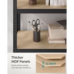 Casa si Gradina - Mobilier - Biblioteci si rafturi - Rafturi - Raft de depozitare metalic, cu rafturi din PAL, 5 polite, max. 600 kg, 200x100x50cm, negru - Infinity.ro