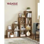 Casa si Gradina - Mobilier - Biblioteci si rafturi - Biblioteci - Biblioteca cu 10 compartimente, unitate de depozitare pentru decoratiuni, din lemn, 29x129x129cm, maro rustic - Infinity.ro
