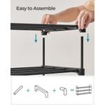 Casa si Gradina - Mobilier - Dulapuri si sifoniere - Dulapuri pantofi - Suport pentru pantofi cu 3 nivele, structura metalica, pentru 12-15 perechi, 92x30x55cm, negru - Infinity.ro