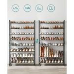 Casa si Gradina - Mobilier - Dulapuri si sifoniere - Dulapuri pantofi - Raft de depozitare pantofi, pe 8 nivele, cu polite reglabile, pentru 32-40 de perechi, 31x92x163cm, gri - Infinity.ro