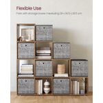 Casa si Gradina - Mobilier - Biblioteci si rafturi - Biblioteci - Biblioteca cu 10 compartimente, unitate de depozitare pentru decoratiuni, din lemn, 29x129x129cm, maro rustic - Infinity.ro