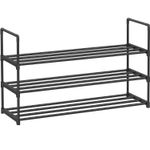 Casa si Gradina - Mobilier - Dulapuri si sifoniere - Dulapuri pantofi - Suport pentru pantofi cu 3 nivele, structura metalica, pentru 12-15 perechi, 92x30x55cm, negru - Infinity.ro