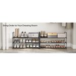 Casa si Gradina - Mobilier - Dulapuri si sifoniere - Dulapuri pantofi - Suport pentru pantofi cu 3 nivele, structura metalica, pentru 12-15 perechi, 92x30x55cm, negru - Infinity.ro