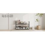 Casa si Gradina - Mobilier - Dulapuri si sifoniere - Dulapuri pantofi - Suport pentru pantofi cu 3 nivele, structura metalica, pentru 12-15 perechi, 92x30x55cm, negru - Infinity.ro