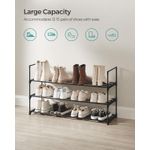 Casa si Gradina - Mobilier - Dulapuri si sifoniere - Dulapuri pantofi - Suport pentru pantofi cu 3 nivele, structura metalica, pentru 12-15 perechi, 92x30x55cm, negru - Infinity.ro