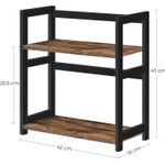 Casa si Gradina - Mobilier - Comode si corpuri - Corpuri bucatarie - Raft de depozitare pe 2 niveluri, MDF, organizator de birou sau bucatarie, 42x18x43 cm, maro rustic - Infinity.ro