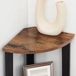 Casa si Gradina - Mobilier - Biblioteci si rafturi - Biblioteci - Raft de colt cu 4 etaje, tip biblioteca, cadru metal si polite lemn, industrial, 34x34x125cm, maro rustic - Infinity.ro