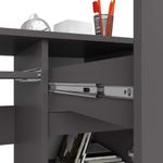 Casa si Gradina - Mobilier - Mese si birouri - Birouri - Birou computer PIKSEL, cu sertar, dulap si raft pentru tastatura, dreapta, 90x50x77 cm, stejar gri - Infinity.ro