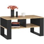 Casa si Gradina - Mobilier - Mese si birouri - Masute de cafea - Masuta cafea ROCKFORD, cu blat din PAL, 92x53x45 cm, stejar artisan si negru - Infinity.ro