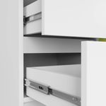 Casa si Gradina - Mobilier - Comode si corpuri - Comode - Comoda JERRY cu 3 sertare si dulap cu rafturi, PAL laminat, 80x35x77 cm, alb mat - Infinity.ro