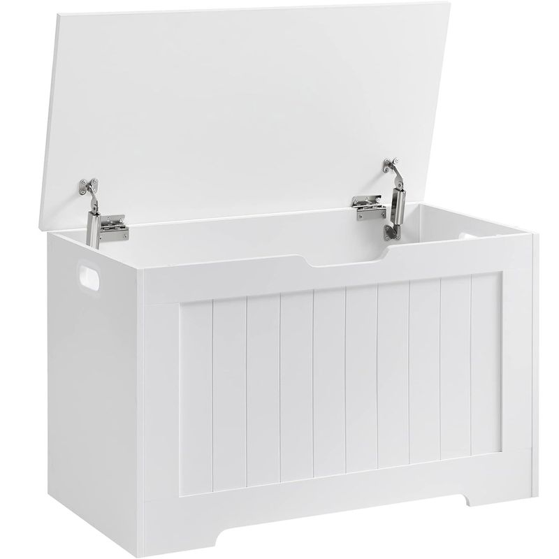 Casa si Gradina - Mobilier - Organizare si depozitare - Bancute - Banca cu spatiu depozitare, pentru hol sau dormitor, din PAL, 76x40x48cm, alb - Infinity.ro