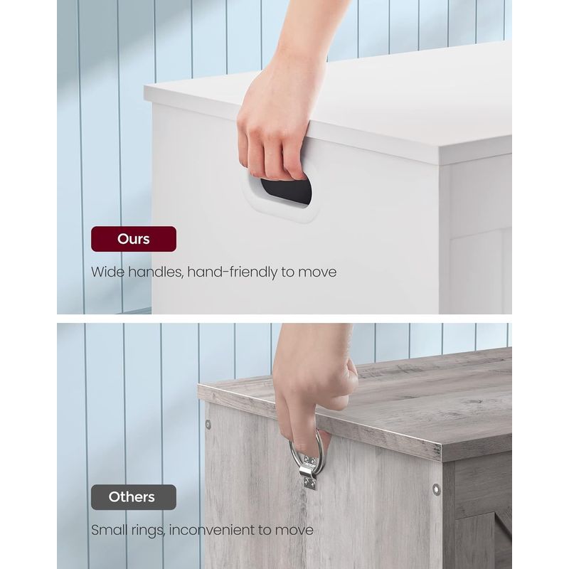 Casa si Gradina - Mobilier - Organizare si depozitare - Bancute - Banca cu spatiu depozitare, pentru hol sau dormitor, din PAL, 76x40x48cm, alb - Infinity.ro