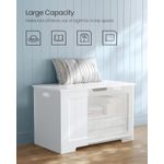 Casa si Gradina - Mobilier - Organizare si depozitare - Bancute - Banca cu spatiu depozitare, pentru hol sau dormitor, din PAL, 76x40x48cm, alb - Infinity.ro