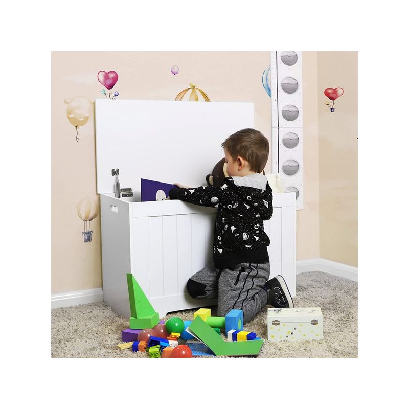 Casa si Gradina - Mobilier - Organizare si depozitare - Bancute - Banca cu spatiu depozitare, pentru hol sau dormitor, din PAL, 76x40x48cm, alb - Infinity.ro