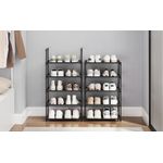 Casa si Gradina - Mobilier - Dulapuri si sifoniere - Dulapuri pantofi - Raft de depozitare pantofi pe 10 niveluri, metal, instalare modulara, 28x45x173cm, negru - Infinity.ro