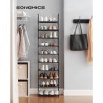 Casa si Gradina - Mobilier - Dulapuri si sifoniere - Dulapuri pantofi - Raft de depozitare pantofi pe 10 niveluri, metal, instalare modulara, 28x45x173cm, negru - Infinity.ro