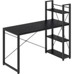 Casa si Gradina - Mobilier - Mese si birouri - Birouri - Birou cu raft lateral, montare stanga sau dreapta, industrial, 60x132x119 cm, negru - Infinity.ro