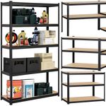 Casa si Gradina - Mobilier - Biblioteci si rafturi - Rafturi - Raft cadru metalic modular pentru depozitare, 5 polite, 180x90x40cm, sarcina 825kg - Infinity.ro