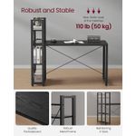 Casa si Gradina - Mobilier - Mese si birouri - Birouri - Birou cu raft lateral, montare stanga sau dreapta, industrial, 60x132x119 cm, negru - Infinity.ro