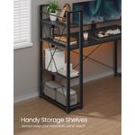 Casa si Gradina - Mobilier - Mese si birouri - Birouri - Birou cu raft lateral, montare stanga sau dreapta, industrial, 60x132x119 cm, negru - Infinity.ro