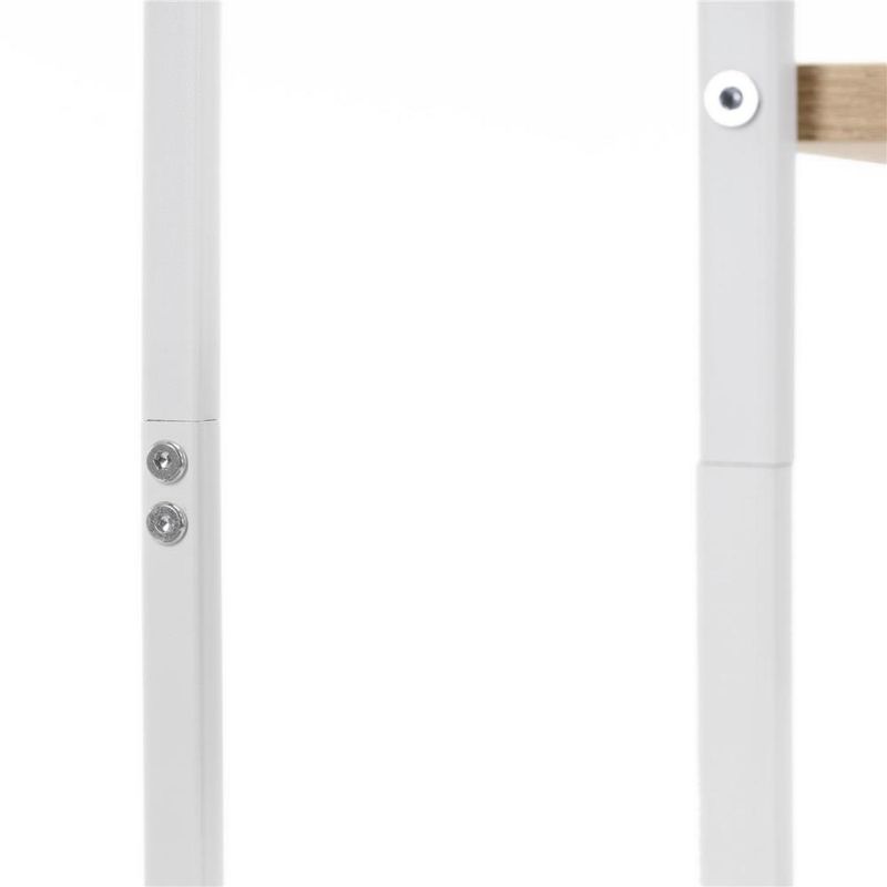 Casa si Gradina - Mobilier - Biblioteci si rafturi - Biblioteci - Etajera cu 6 rafturi din metal si MDF, 60x20x113 cm, alb si maro - Infinity.ro