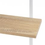 Casa si Gradina - Mobilier - Biblioteci si rafturi - Biblioteci - Etajera cu 6 rafturi din metal si MDF, 60x20x113 cm, alb si maro - Infinity.ro