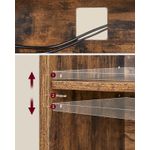 Casa si Gradina - Mobilier - Comode si corpuri - Comode - VASAGLE Comoda TV pentru televizoare pana la 65 inch, cadru metal, stil industrial, 147x40x50 cm, maro rustic - Infinity.ro