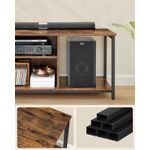 Casa si Gradina - Mobilier - Comode si corpuri - Comode - VASAGLE Comoda TV pentru televizoare pana la 65 inch, cadru metal, stil industrial, 147x40x50 cm, maro rustic - Infinity.ro